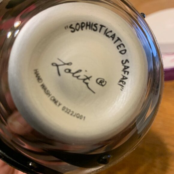 Enesco Designs by Lolita Sophisticated Safari Hand-Painted Artisan Stemless Wine - Picture 4 of 7